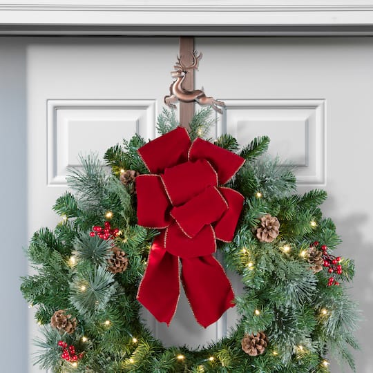 Haute Decor Bronze Reindeer & Snowflake Adjustable Wreath Hangers, 2ct.
